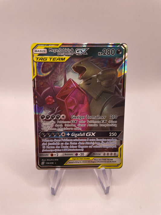 Pokemon Karte GX Tag Team Mega-Zobiris & Despotar 126/236 Deutsch