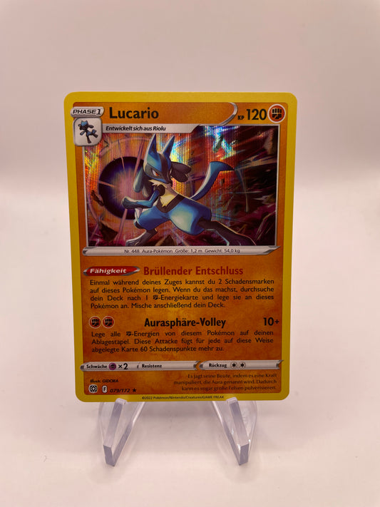 Pokémon Karte Holo Lucario 79/172 Deutsch