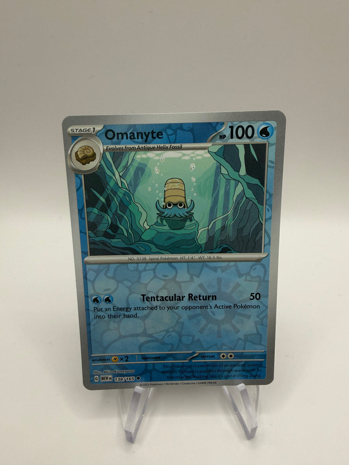 Pokemon Karte Reverse 151 Amonitas 138/165 Englisch