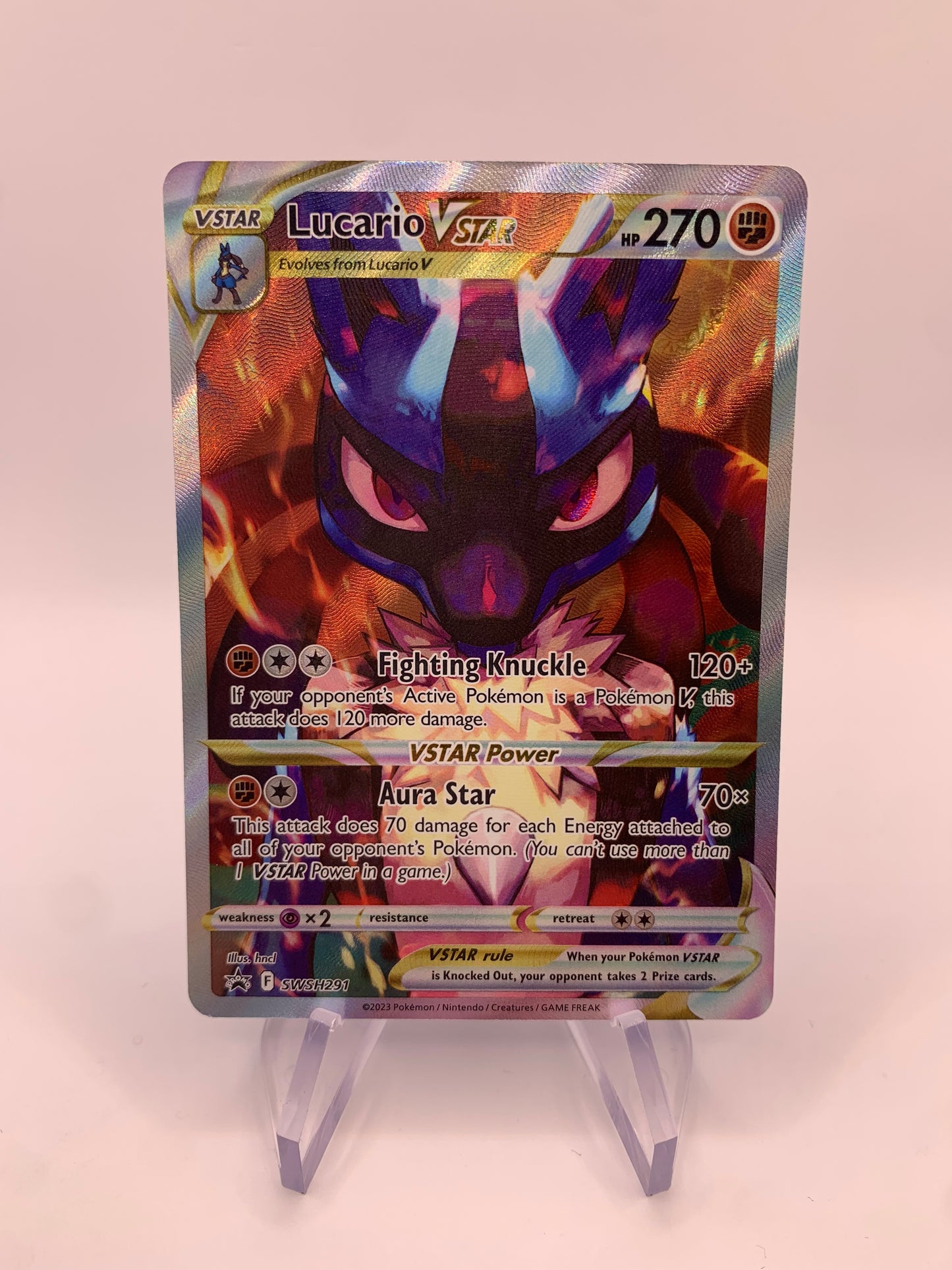 Pokemon Card Promo Alt-Art Vstar Lucario SWSH291 English