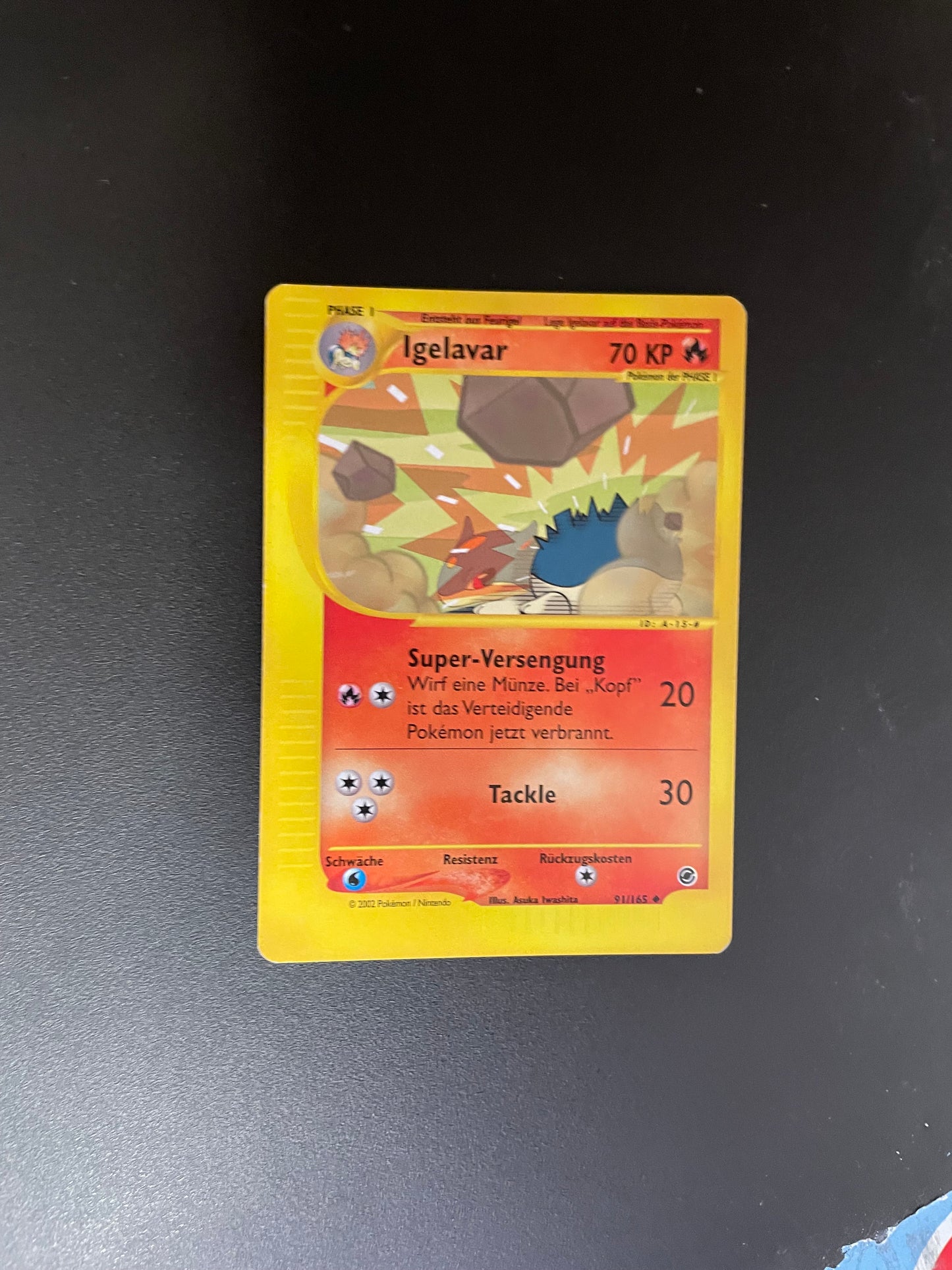 Pokemon Karte e-Series Igelavar 91/165 Deutsch