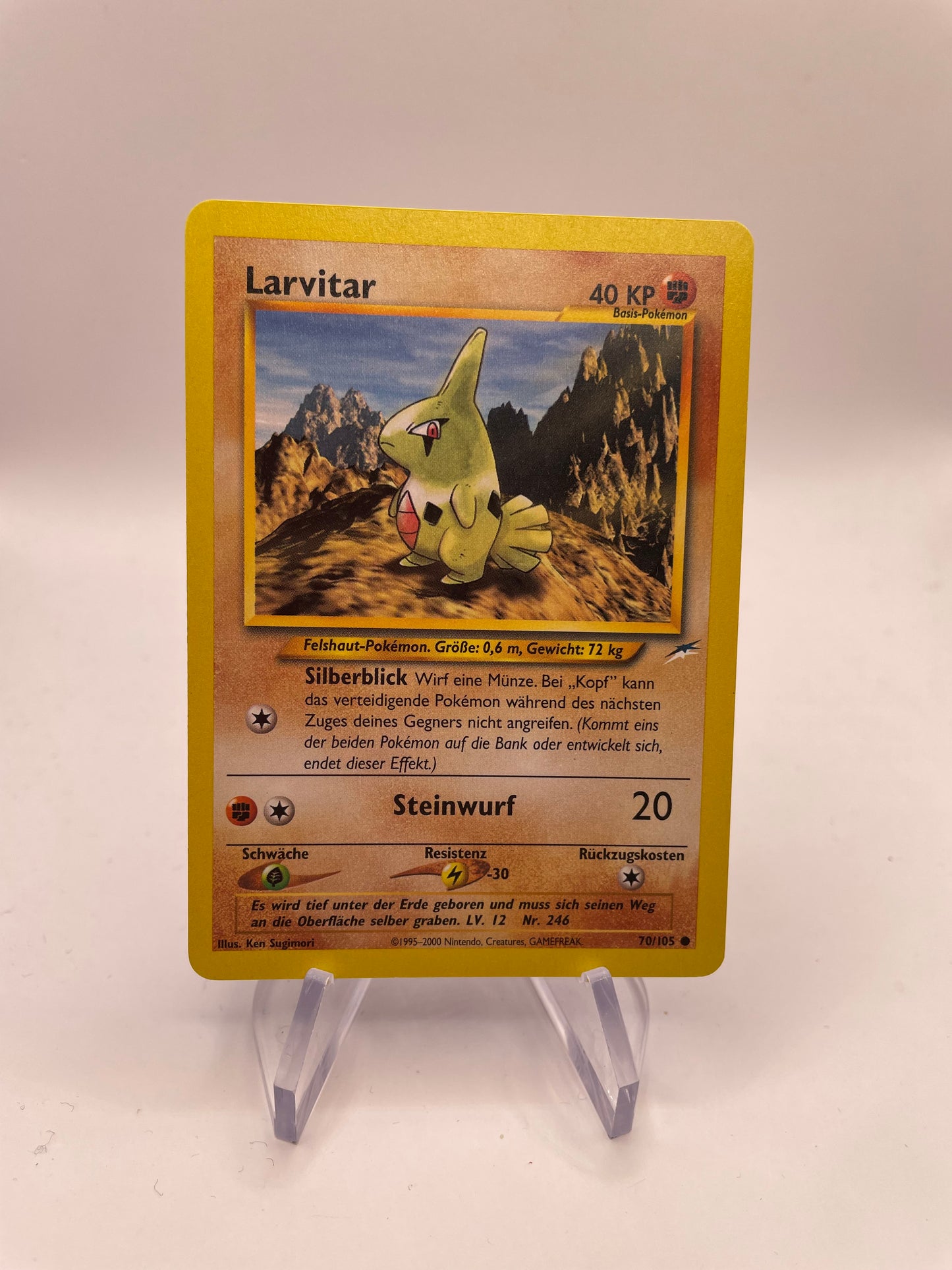 Pokemon Karte Neo Destiny Larvitar 70/105 Deutsch