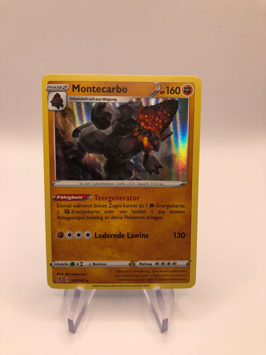 Pokemon Karte Holo Montecarbo 107/192 Deutsch