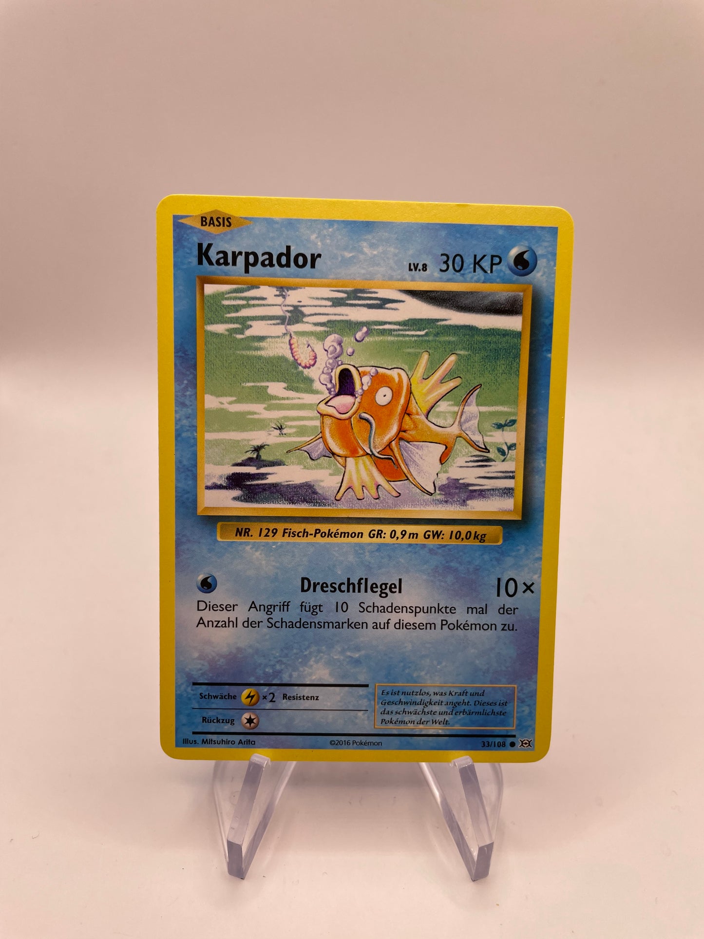 Pokemon Karte Karpador 33/108 Deutsch