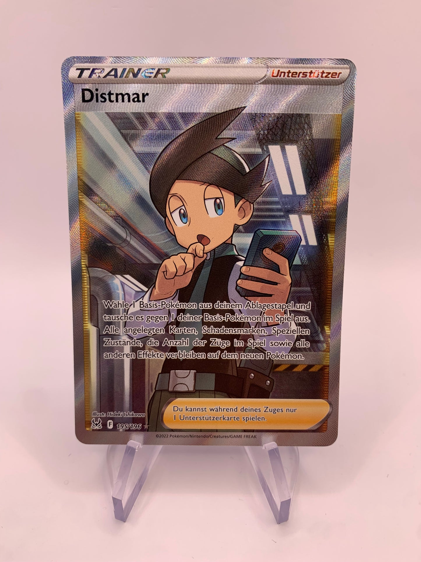 Pokemon Karte Trainer Distmar 195/196 Deutsch