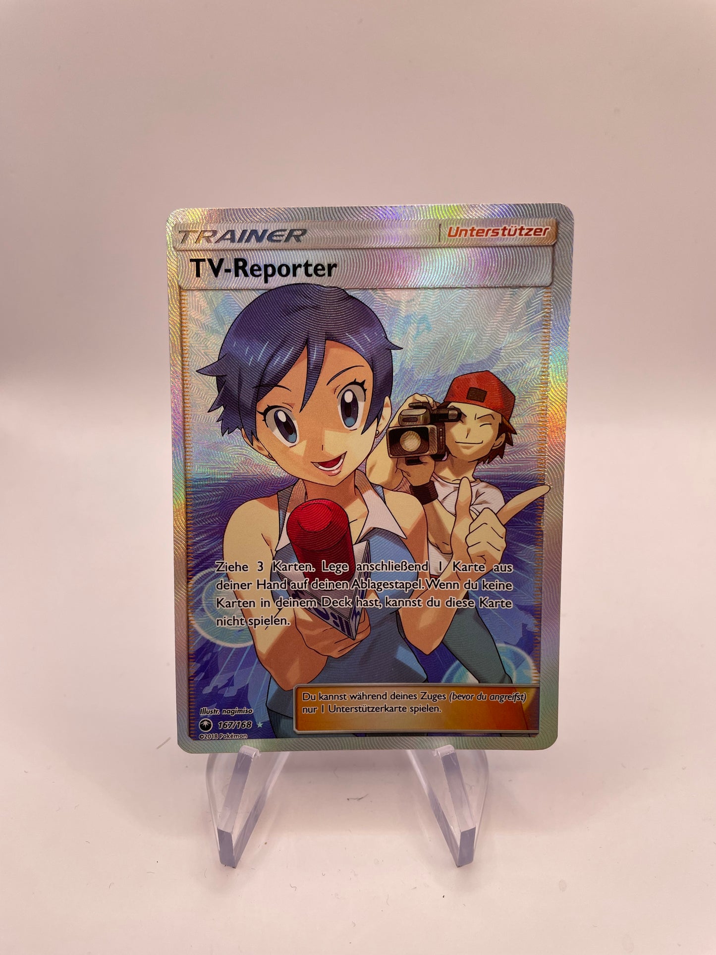 Pokemon Karte Trainer TV-Reporter 167/168 Deutsch