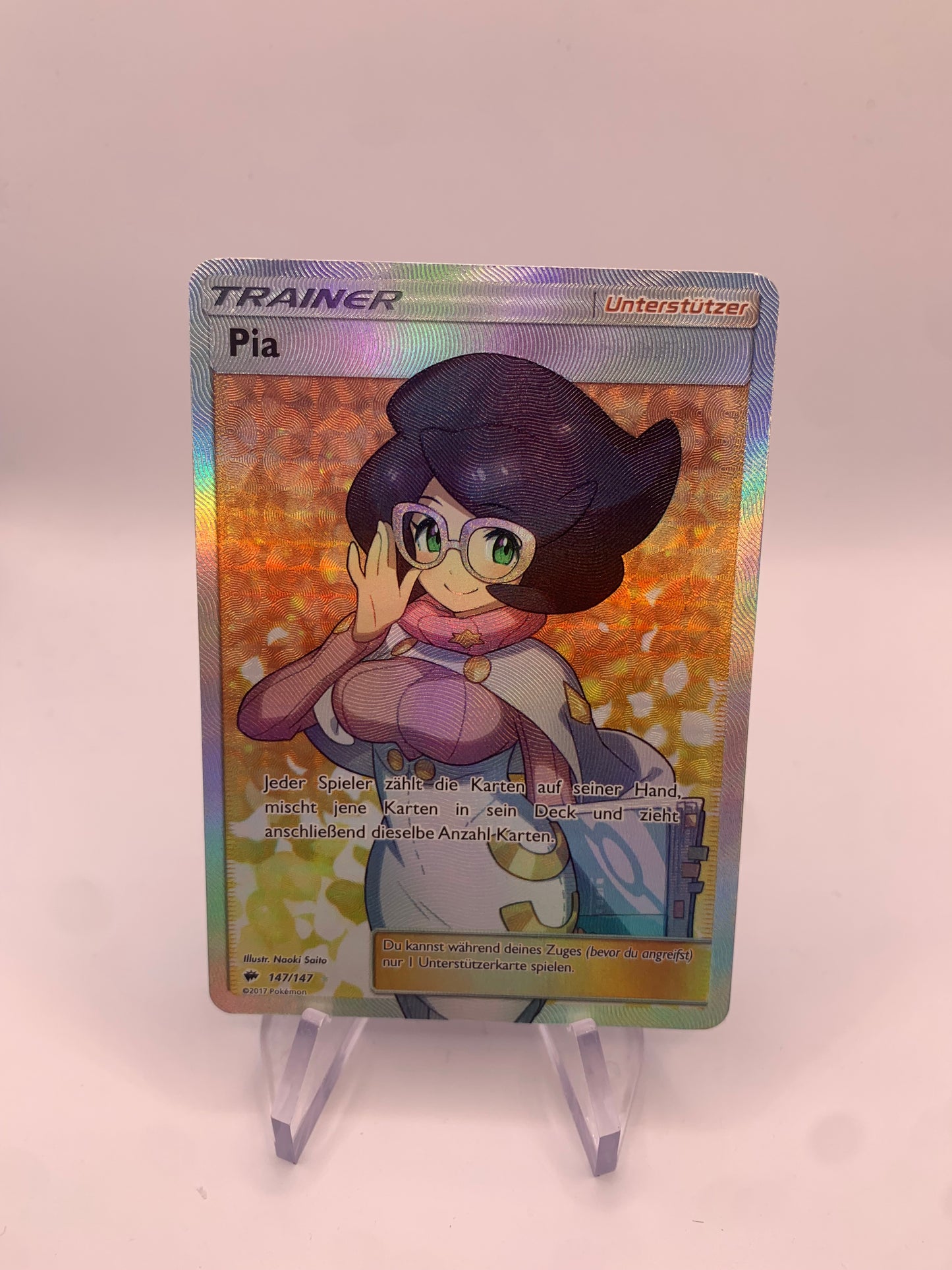 Pokemon Karte Fullart Trainer Pia Fullart 147/147 Deutsch