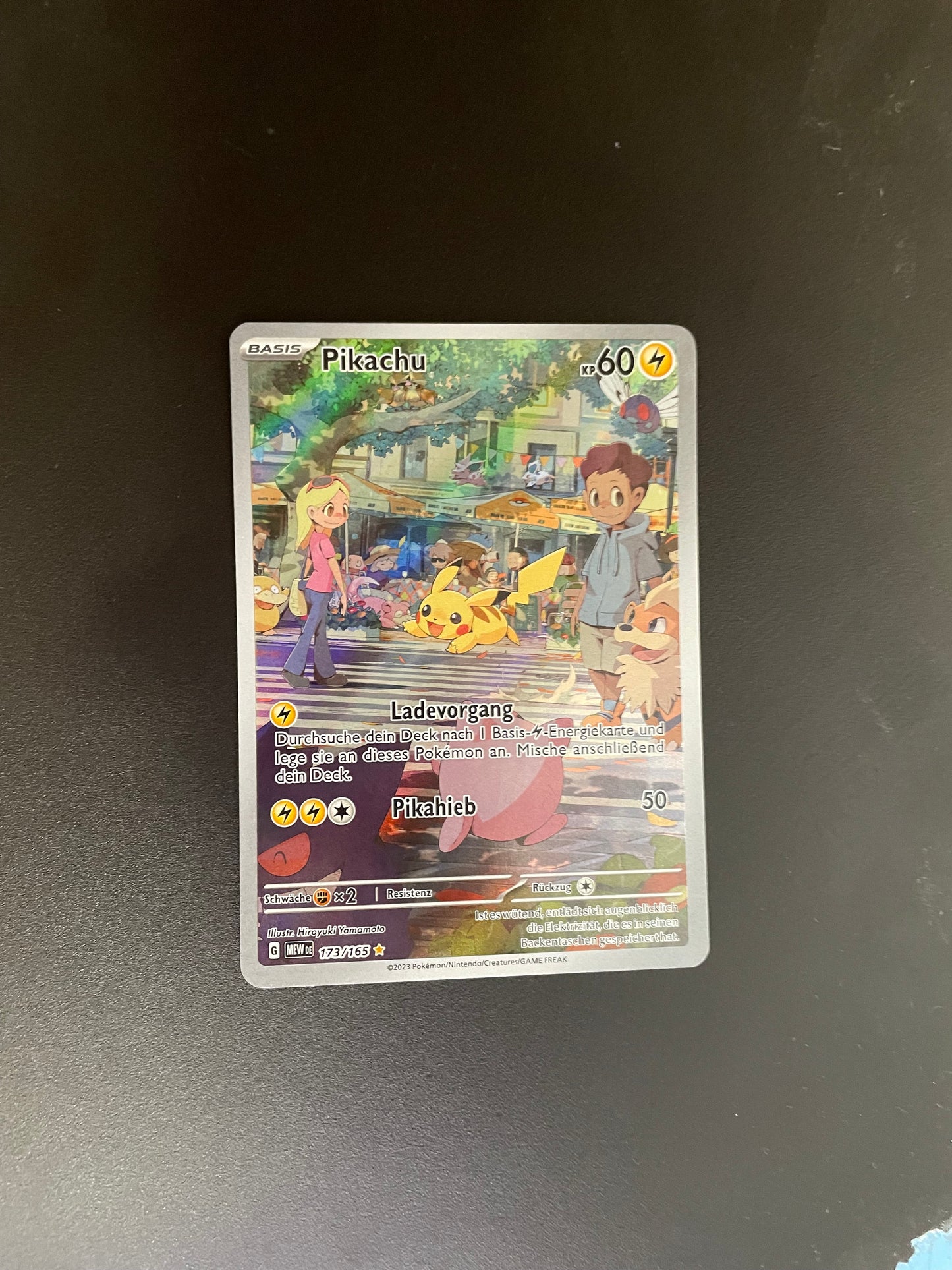 Pokemon Karte Art-Rare Pikachu 173/165 Deutsch