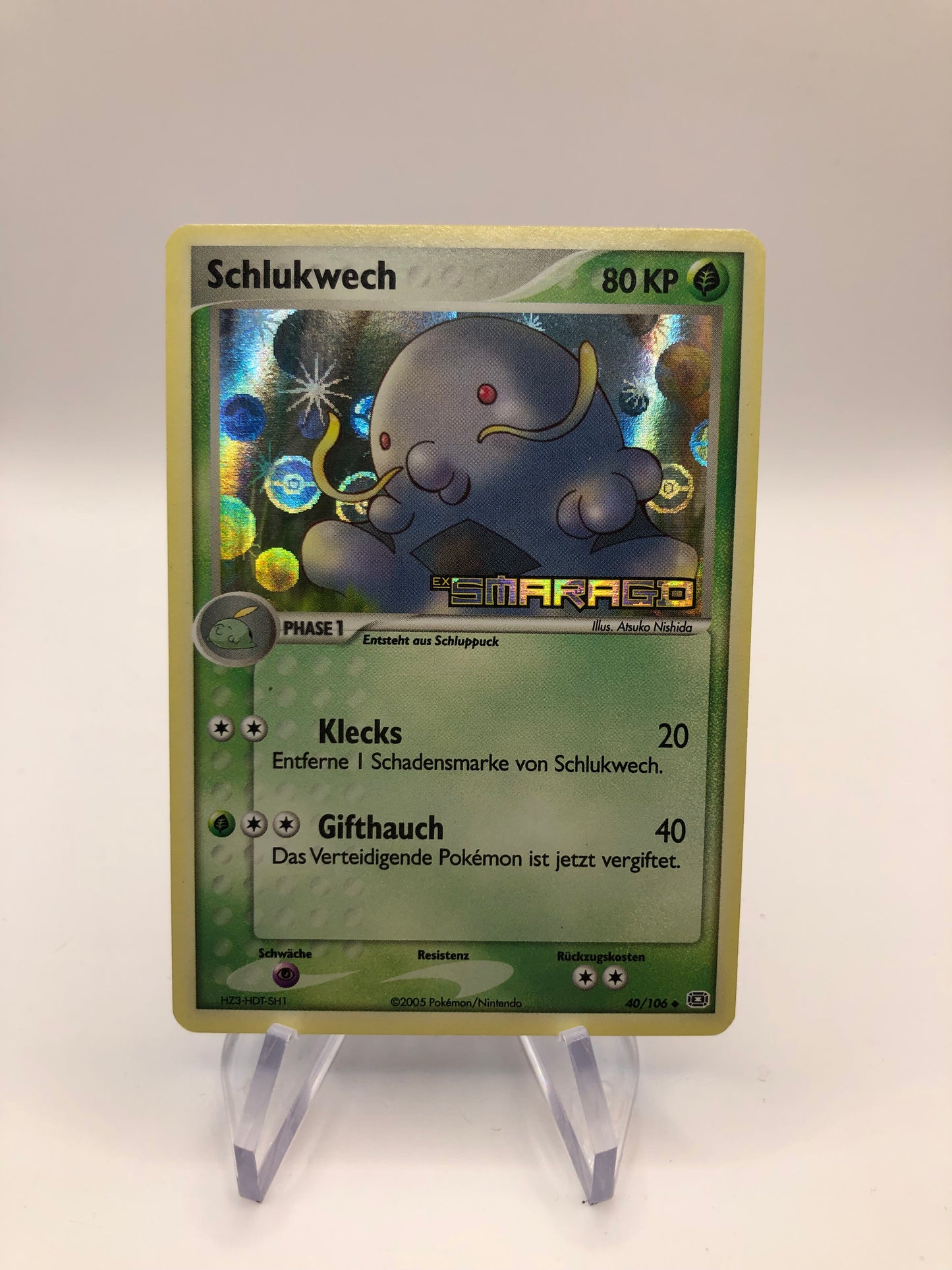 Pokemon Karte Revers Stamp Schlukwech 40/106 Deutsch