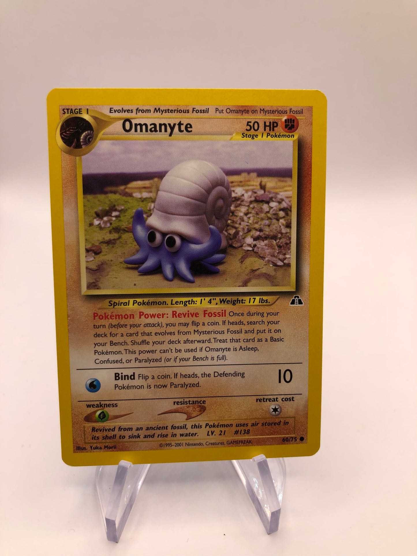 Pokemon Karte Neo Discovery Amonitas 60/75 Englisch