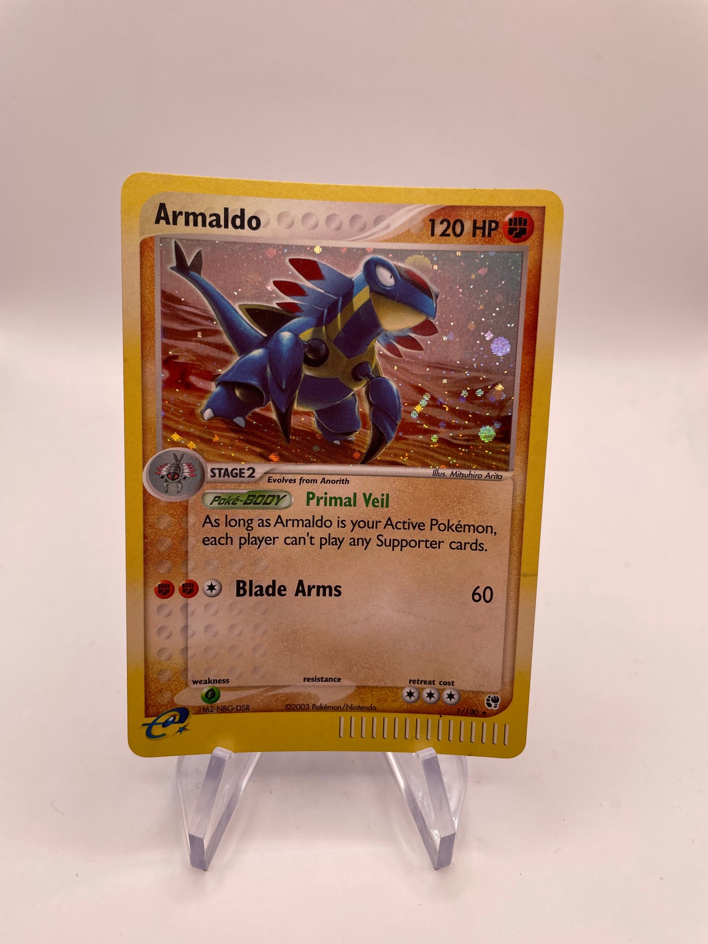 Pokemon Karte Holo E-Series Armaldo 1/100 Englisch