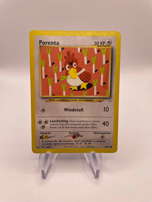 Pokemon Karte Neo Revolution Porenta 43/64 Deutsch