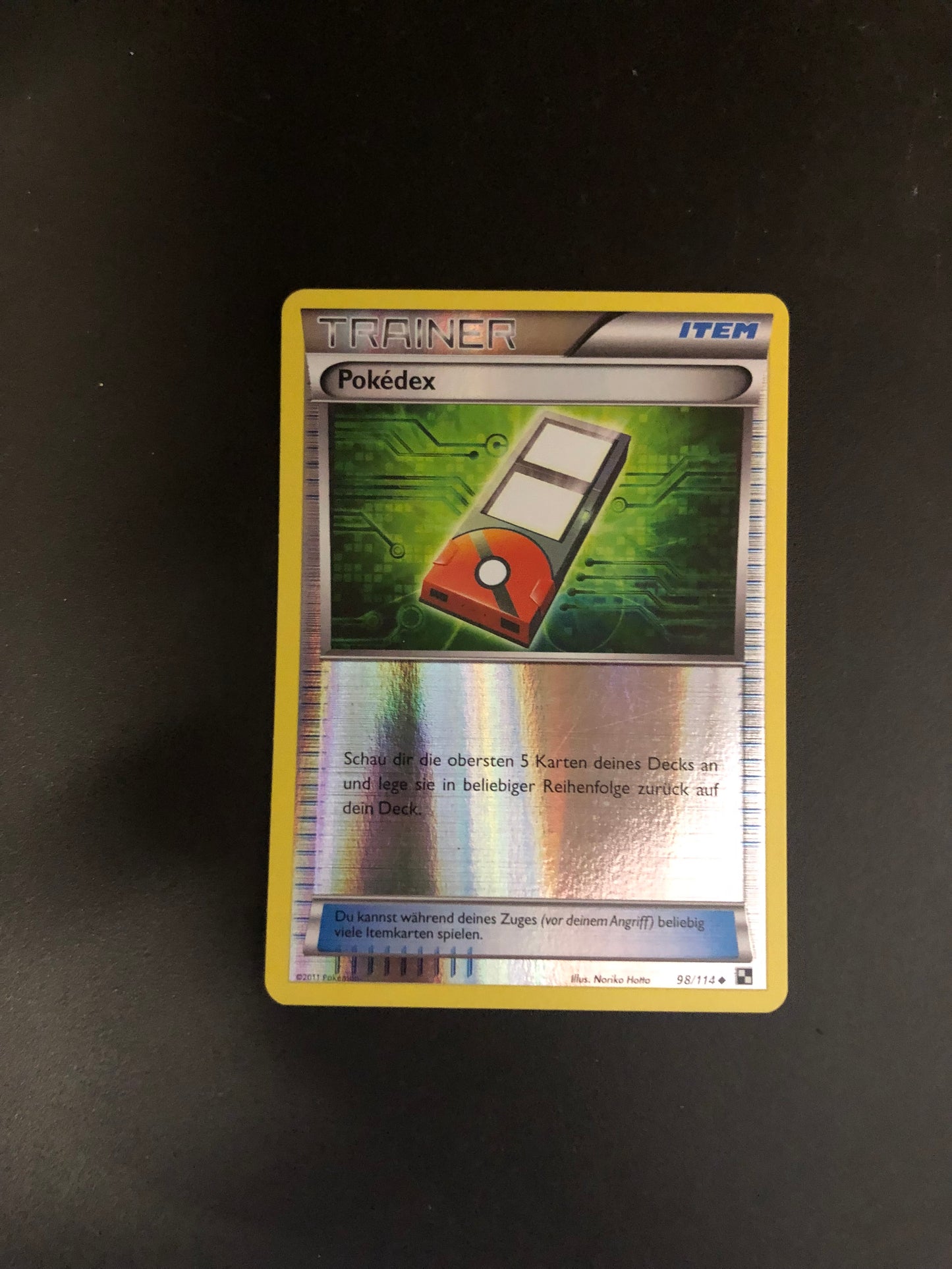 Pokemon Karte Revers Trainer Pokedex 98/114 Deutsch