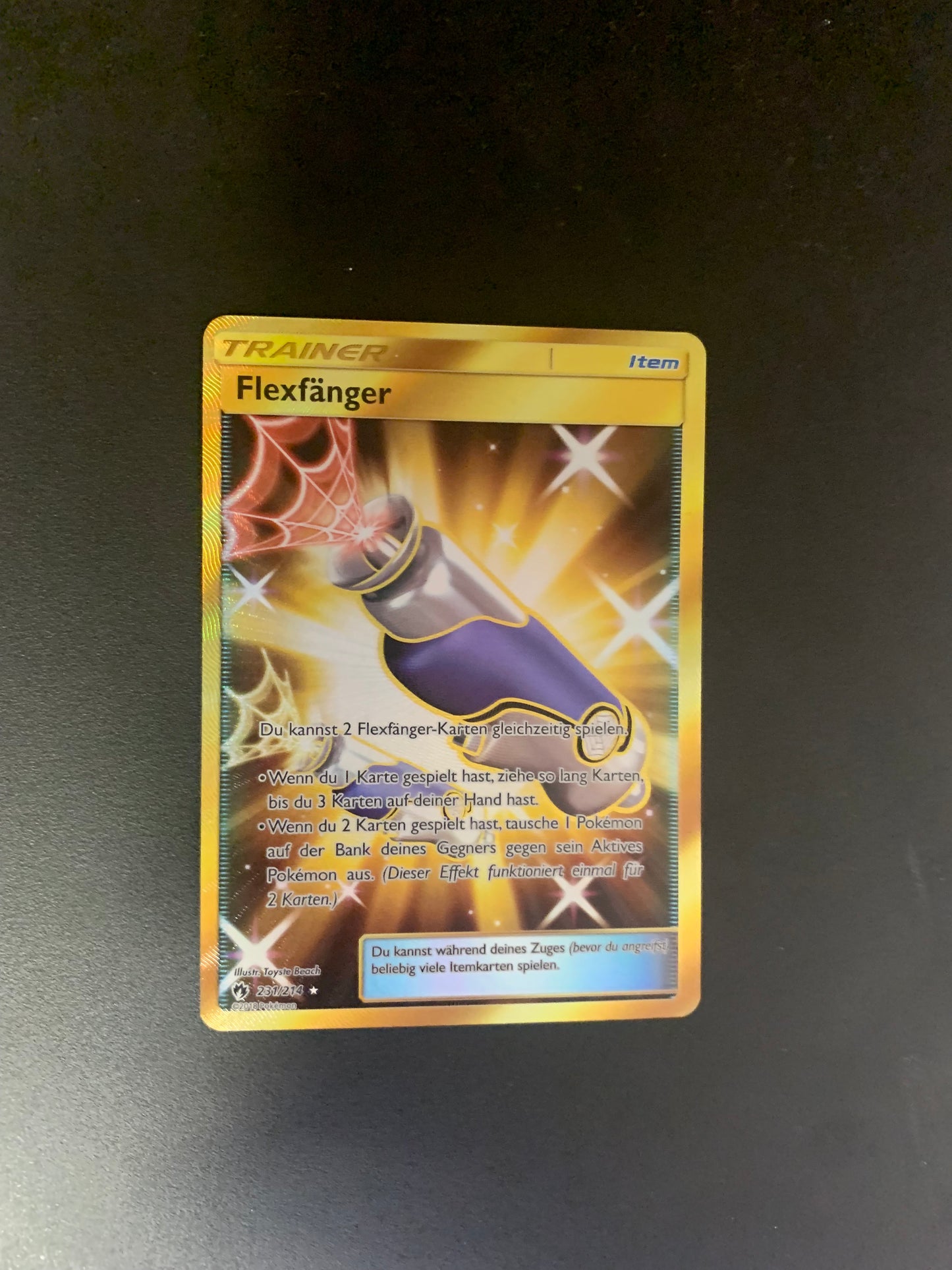 Pokemon Karte Trainer Gold Flexfänger 231/214 Deutsch