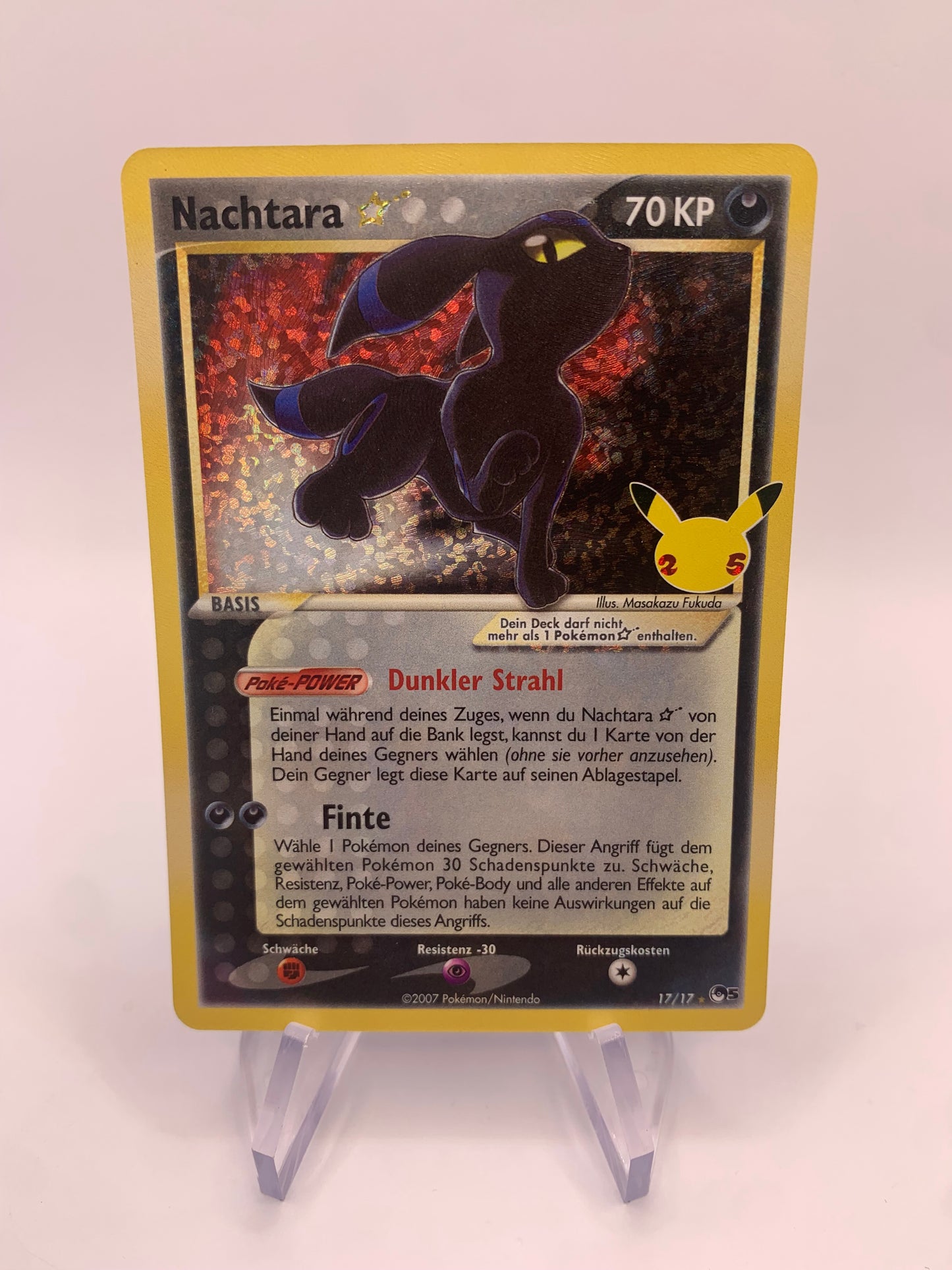 Pokemon card Goldstar Nachtara Celebration German