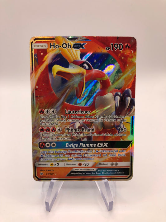 Pokemon Karte GX Ho-Oh 21/147 Deutsch