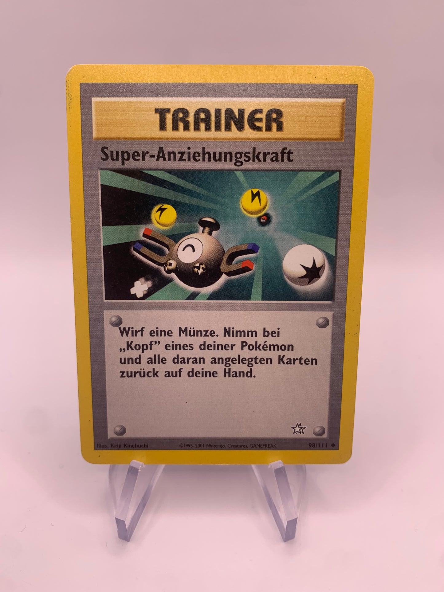 Pokemon Karte Trainer Super-Anziehungskraft 98/111 Neo Genesis Deutsch