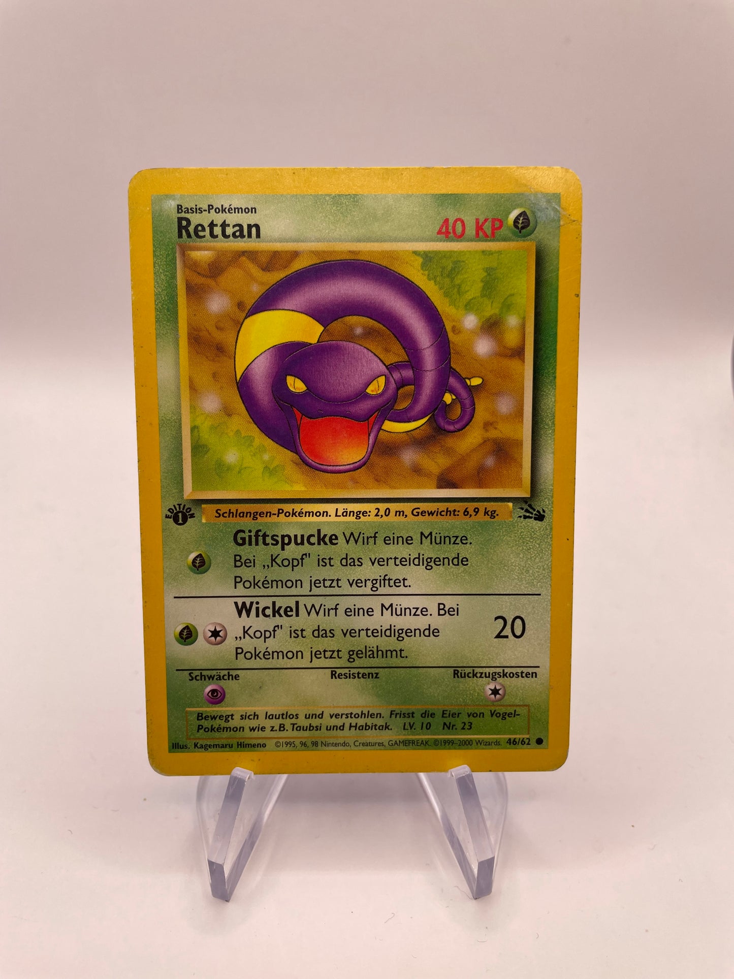 Pokemon Karte Fossil Rettan 46/62 Deutsch