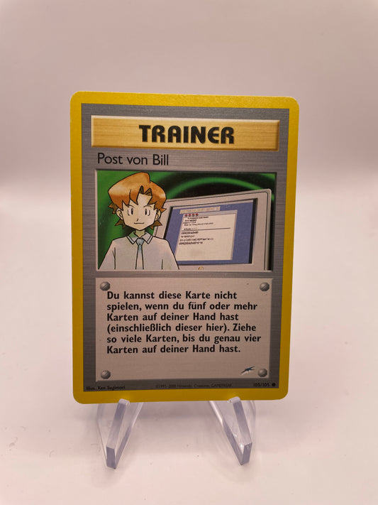 Pokemon Karte Neo Destiny Trainer Post von Bill 105/105 Deutsch