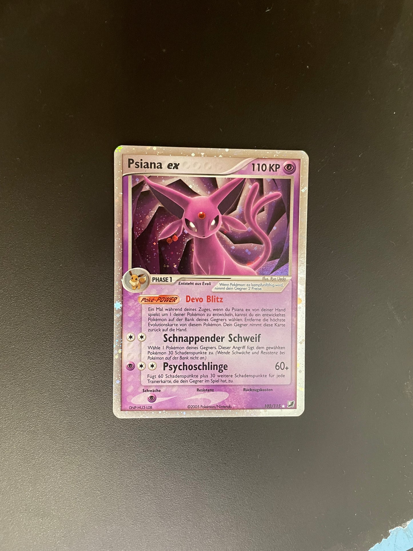 Pokemon Karte EX Psiana 102/115 Deutsch