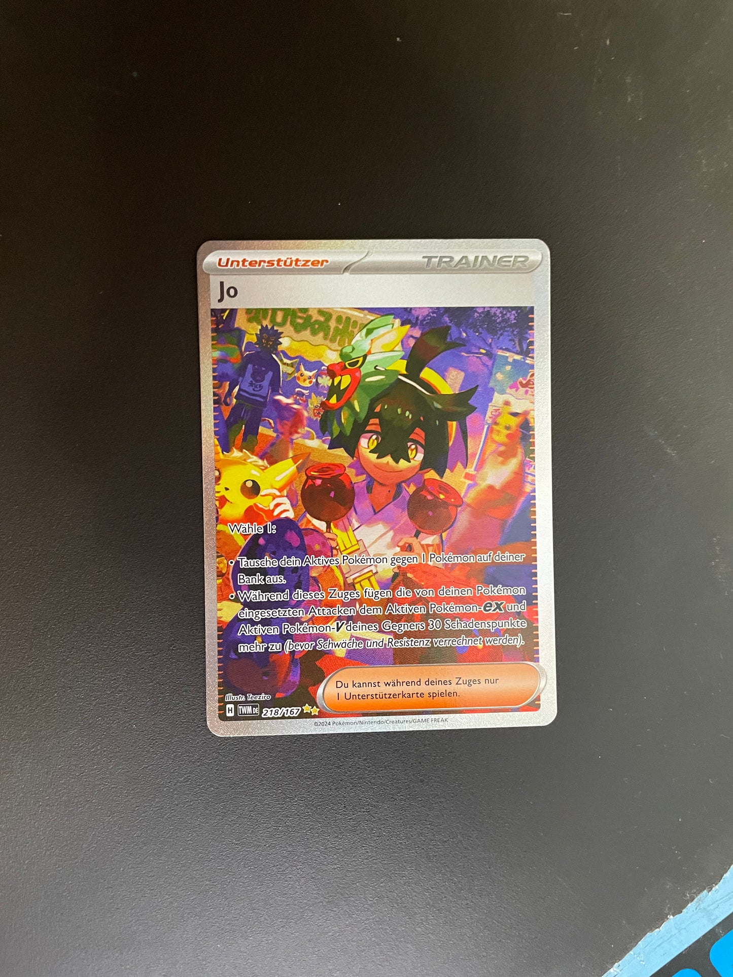 Pokemon Karte Trainer Alt Art Jo 218/167 Deutsch