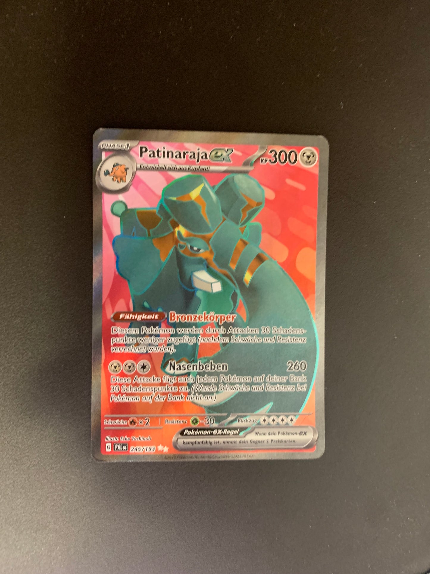 Pokemon Karte Ex Fullart Patinaraja 245/193 Deutsch