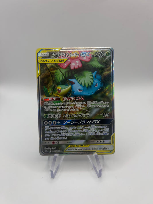 Pokemon Karte Tag Team Alt Art Serpifeu & Bisaflor 66/64 Japanisch
