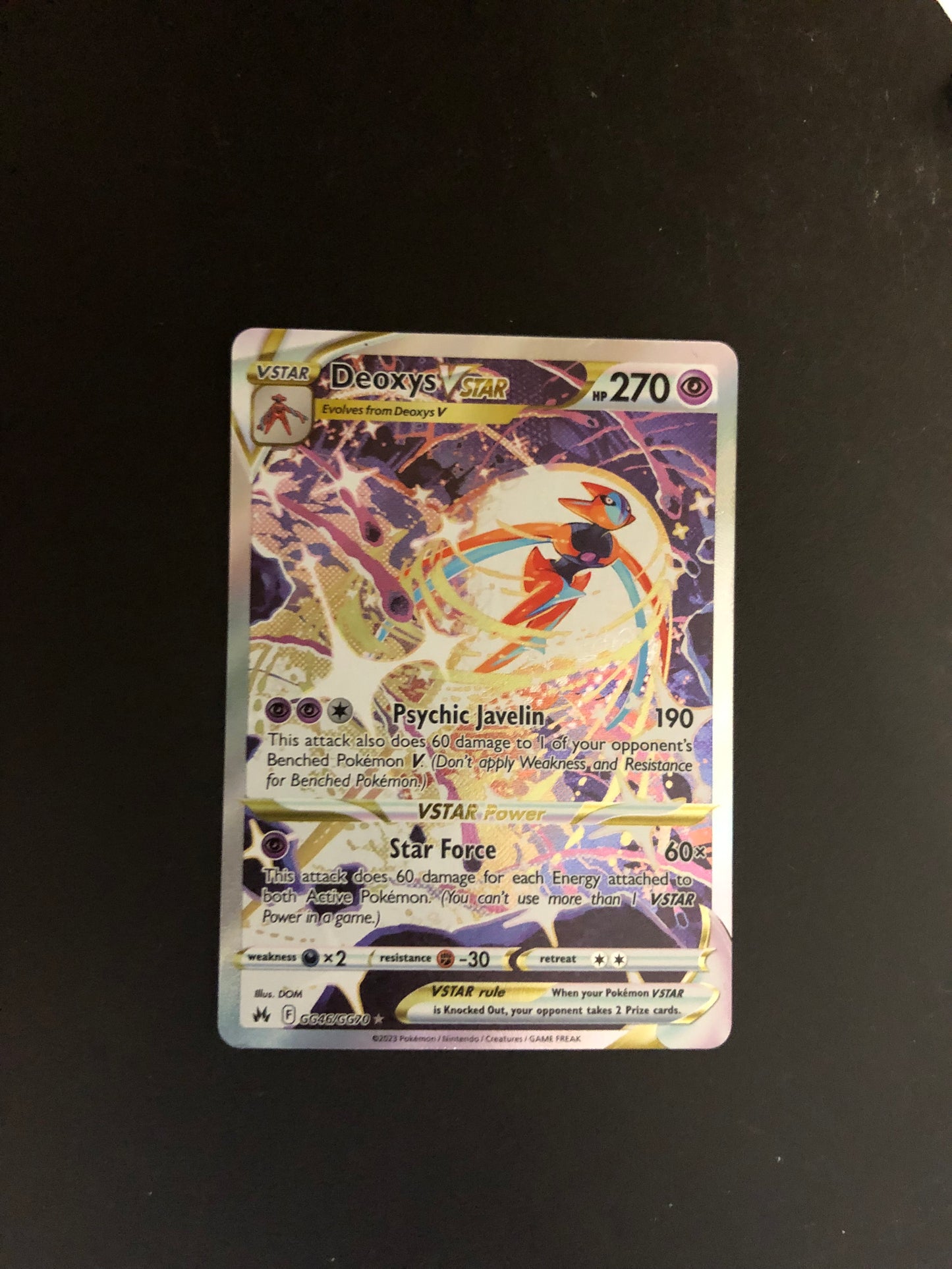 Pokemon Karte Vstar Deoxys GG46/GG70 Englisch