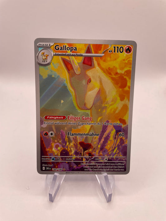 Pokémon Karte Art Rare Gallopa 189/182 Deutsch