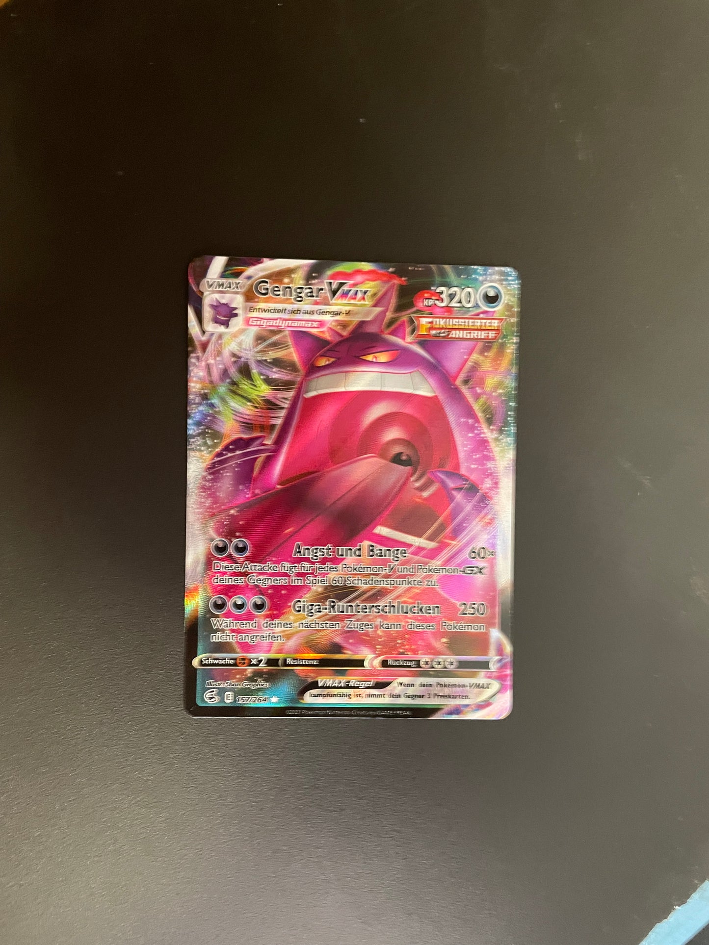 Pokemon Karte Vmax Gengar 157/264 Deutsch