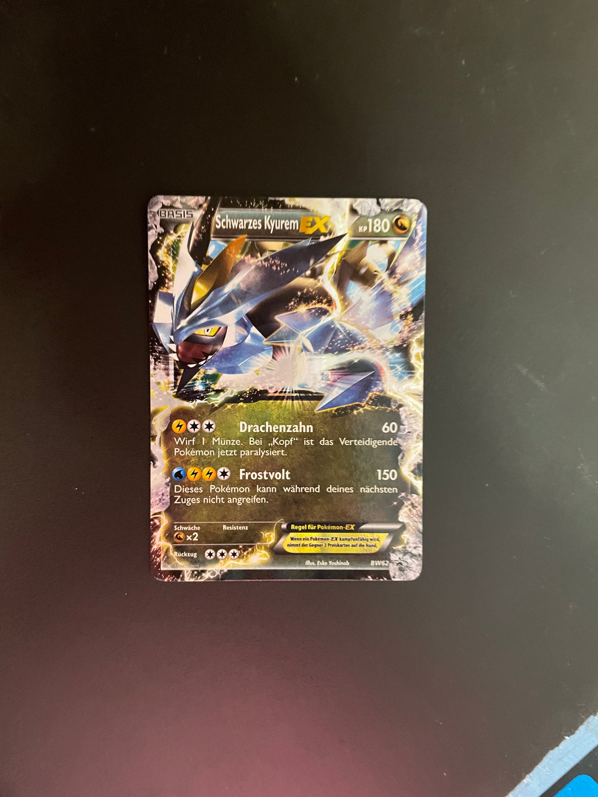 Pokemon Karte EX Schwarzes Kyurem BW62 Deutsch