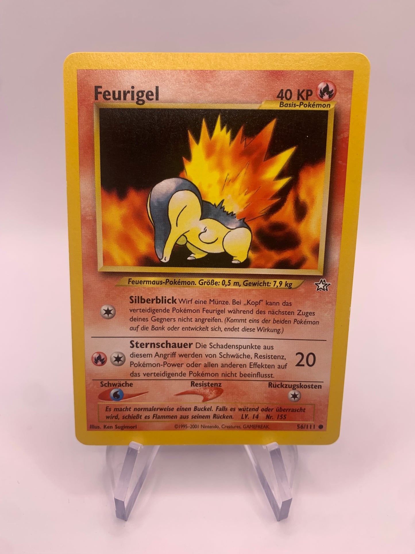 Pokemon Card Fire Hedgehog 56/111 Neo Genesis German