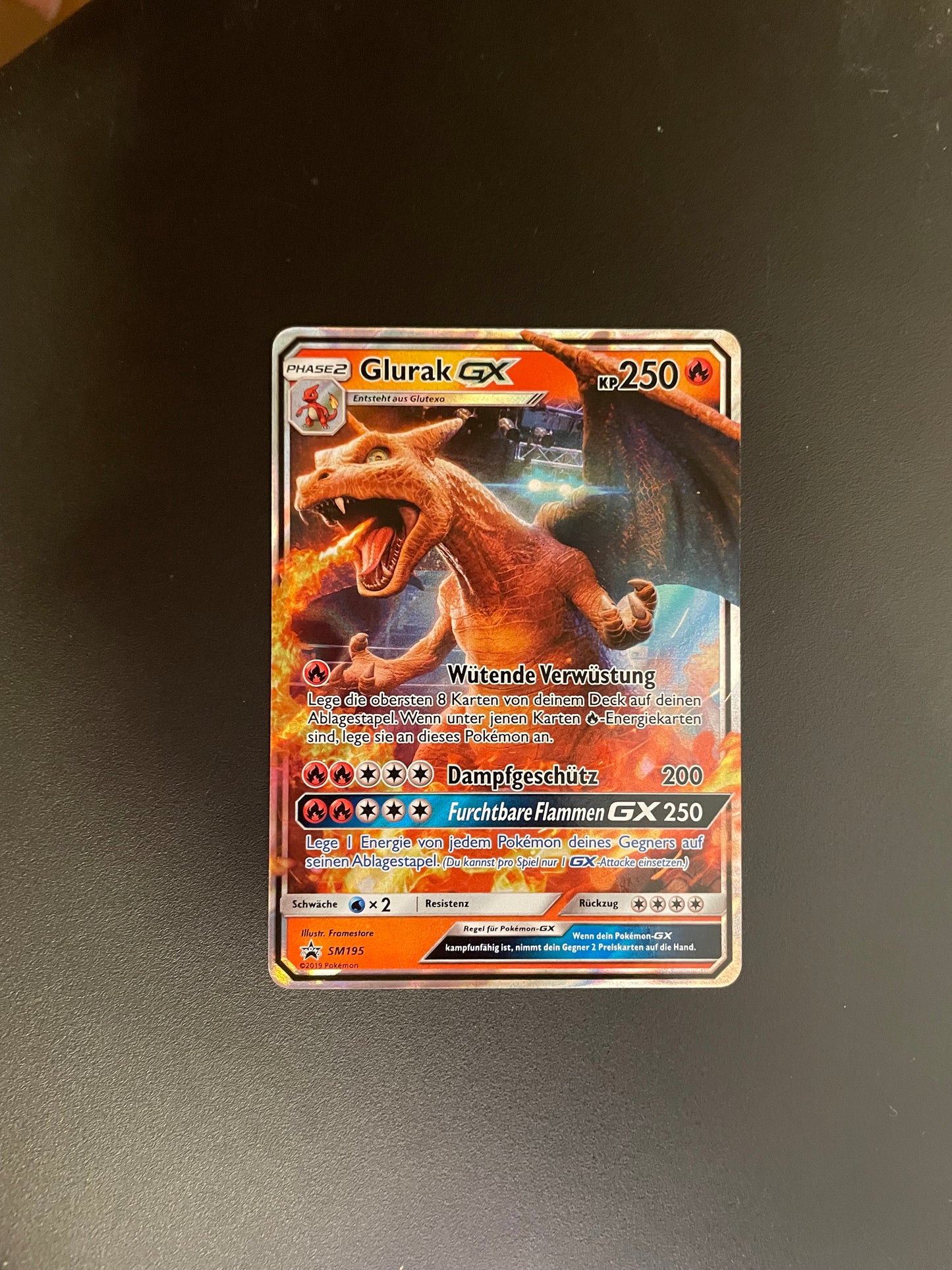 Pokemon Karte Promo GX Glurak SM195 Deutsch