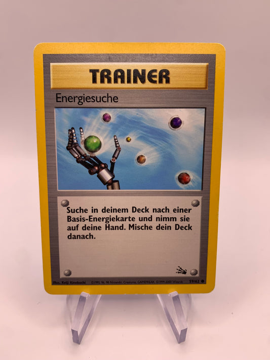 Pokemon Card Energy Search Fossil 59/62 German