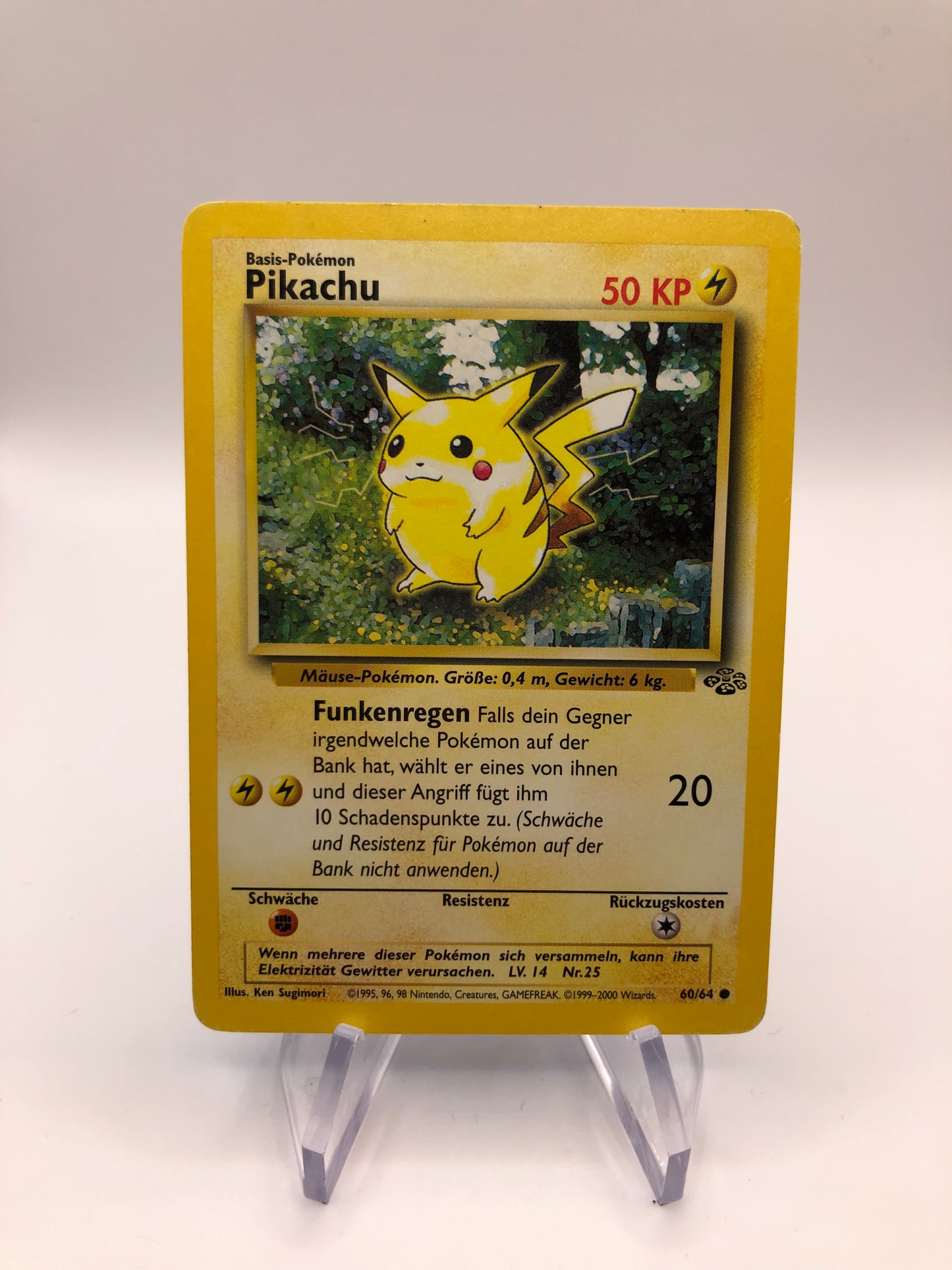 Pokemon Karte Dschungel Pikachu 60/64 Deutsch