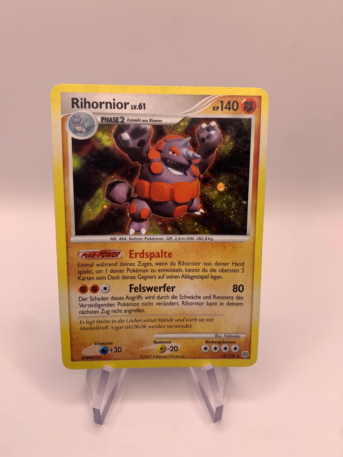 Pokemon Karte Rihornior 12/130 Deutsch