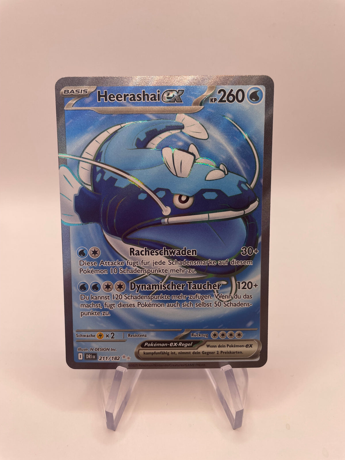 Pokemon Karte Ex Heerashai 211/182 Deutsch