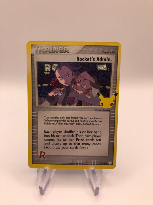 Pokemon Karte Trainer Rockets Amin 86/108 Englisch