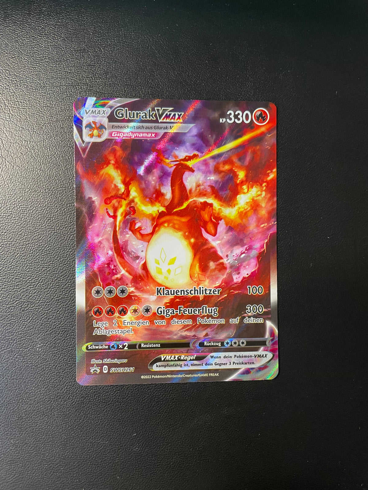 Pokemon Karte Vmax Promo Glurak SWSH261 Deutsch