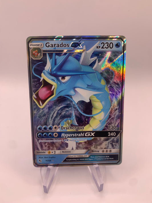 Pokemon Karte GX Garados 16/68 Deutsch