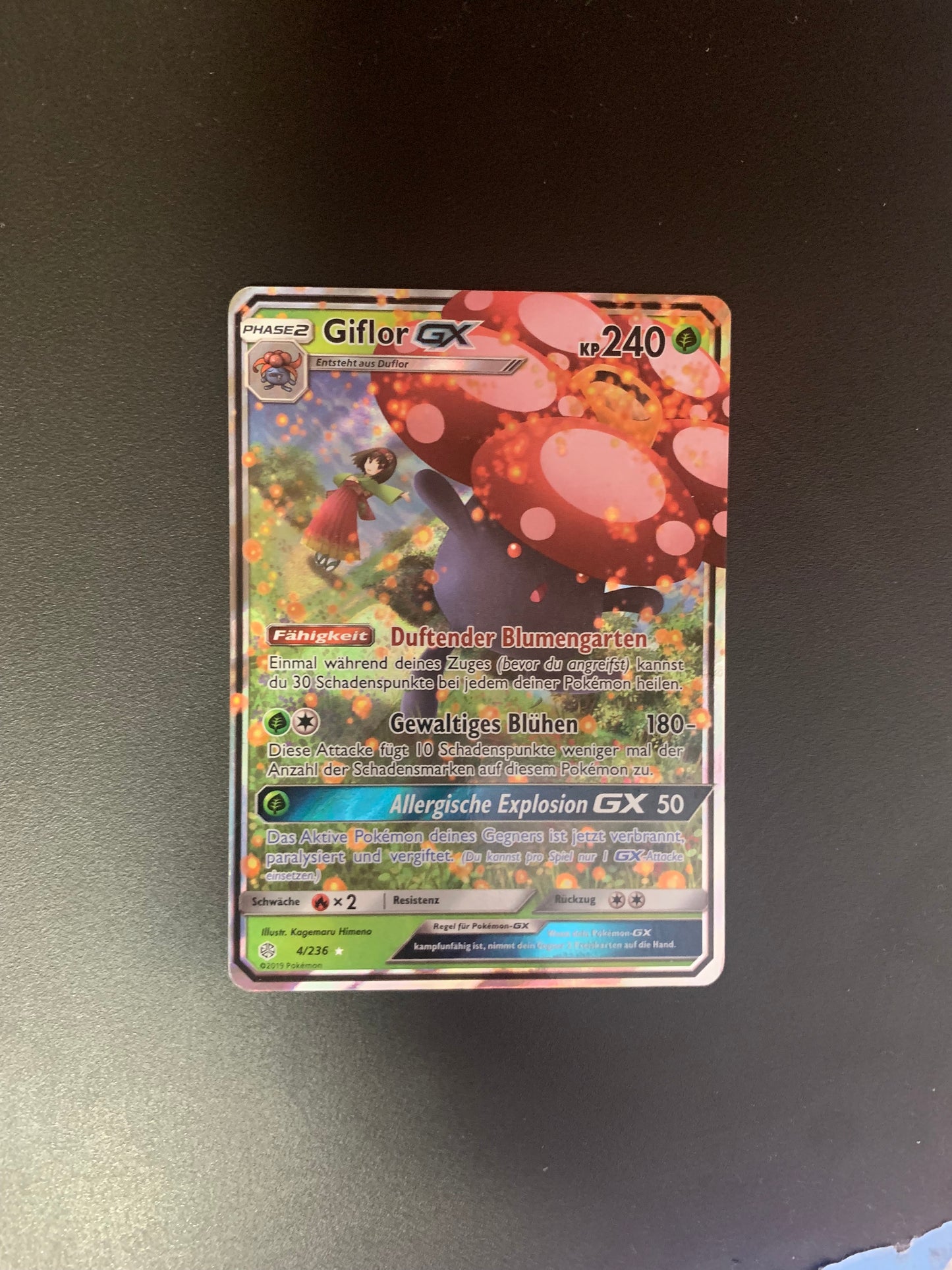 Pokemon Karte GX Giflor 4/236 Deutsch