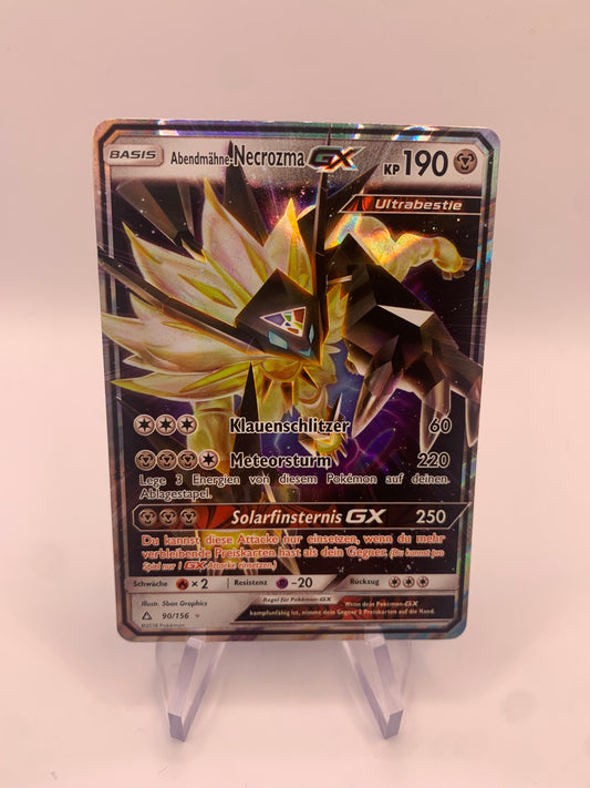 Pokemon Karte GX Abendmähne Necrozma 90/156 Deutsch