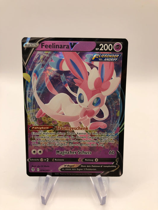 Pokemon Karte V Feelinara 74/203 Deutsch