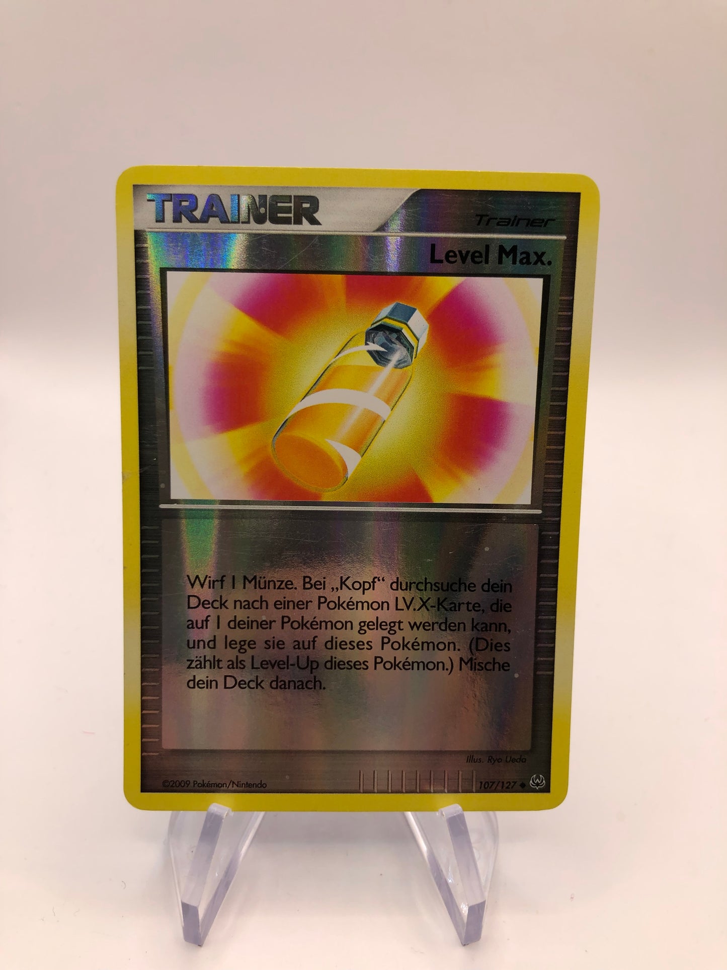 Pokemon Karte Revers Trainer Level Max 107/127 Deutsch
