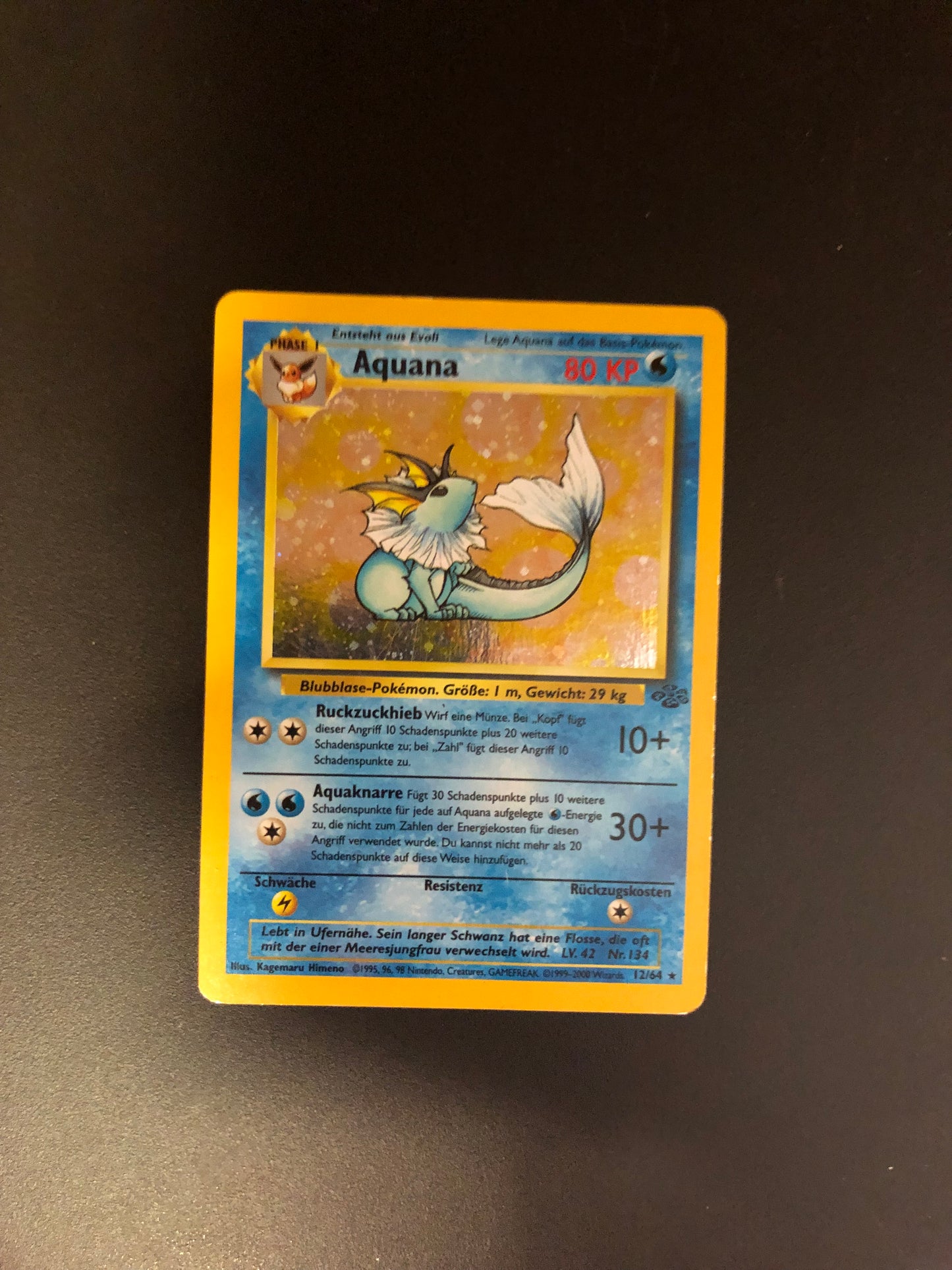 Pokemon Karten Holo Aquana 12/64 Deutsch