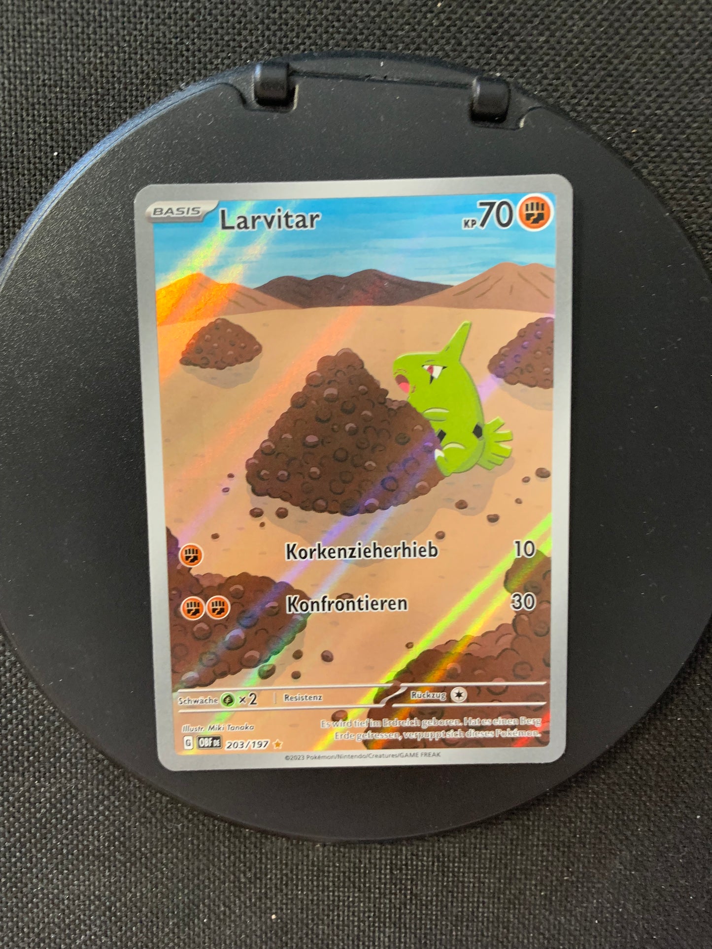 Pokemon Karte Art-Rare Larvitar 203/197 Deutsch