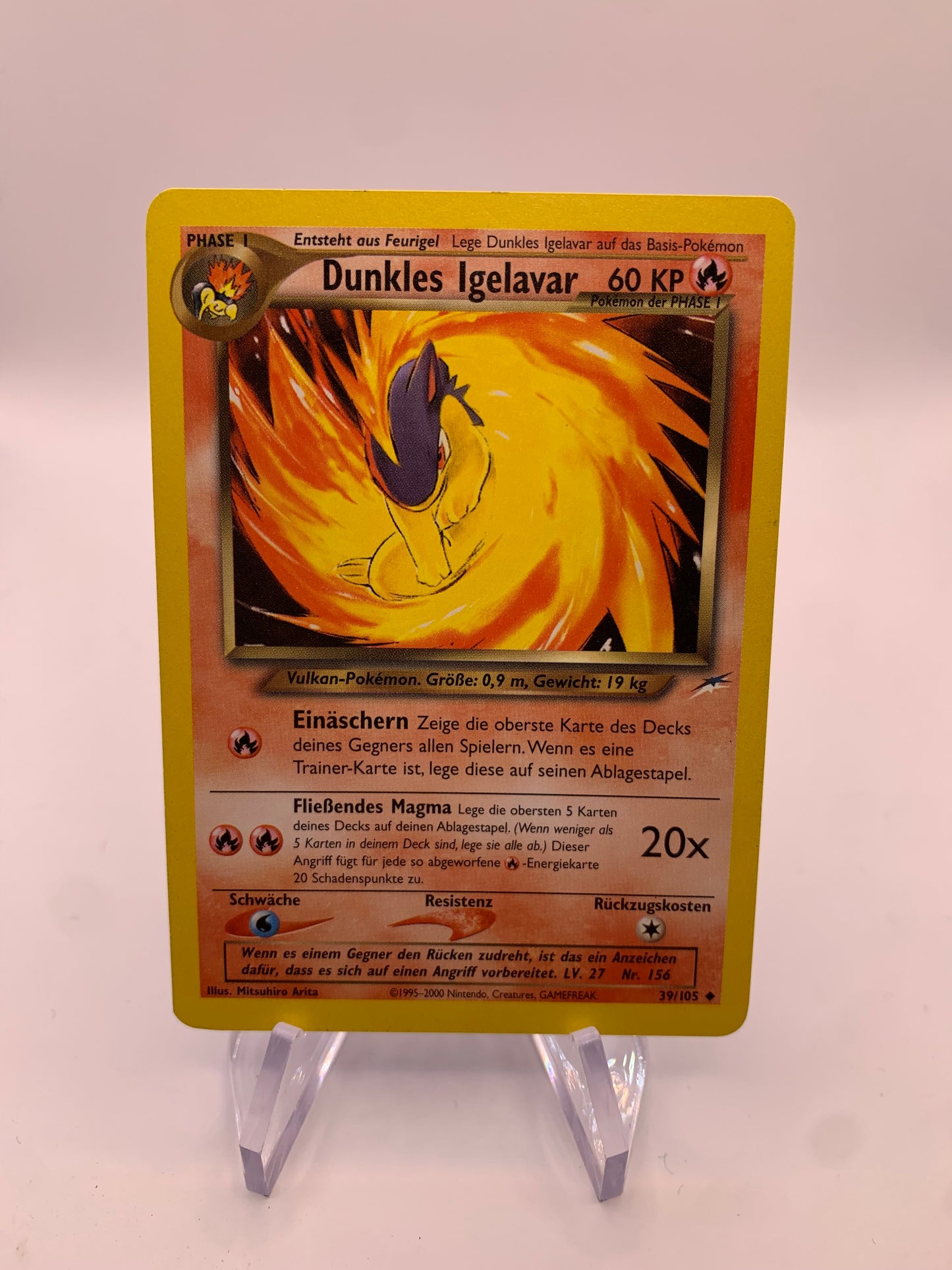 Pokemon Karte Dunkles Igelavar 39/105 Neo Destiny Deutsch