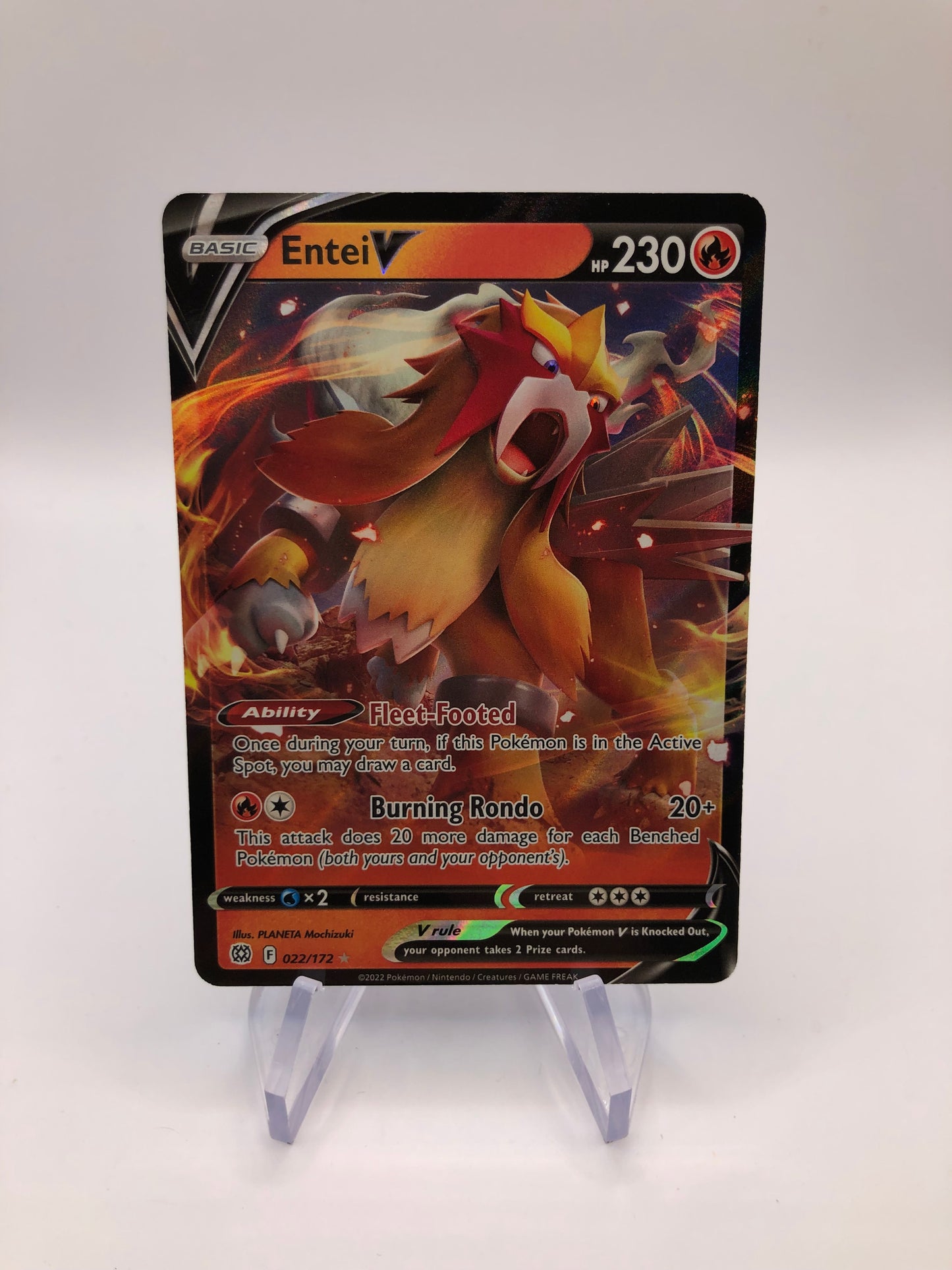 Pokemon Karte V Entei 22/172 Englisch