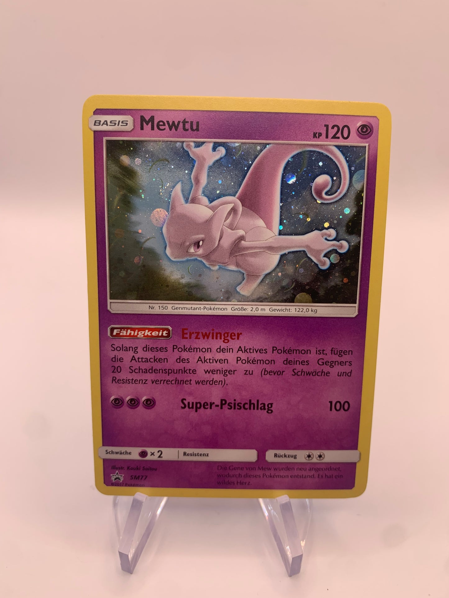 Pokemon Karte Holo Promo Mewtu SM77 Deutsch