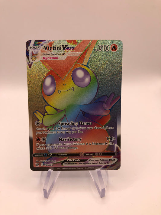 Pokemon Karte Vmax Victini 165/163 Englisch